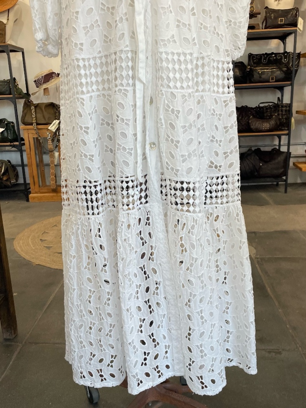Temptation Positano Giamaica Maxi Shirt Dress In Bianco - Picture 6 of 6